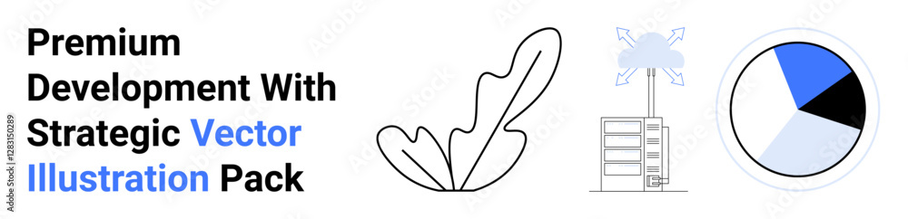Leaf symbol, building with wind turbines, and pie chart combining nature, technology, and analytics. Ideal for sustainability, clean energy, eco-design, urban planning corporate strategy data Leaf symbol, building with wind turbines, and pie chart combining nature, technology, and analytics. Ideal for sustainability, clean energy, eco-design, urban planning corporate strategy data