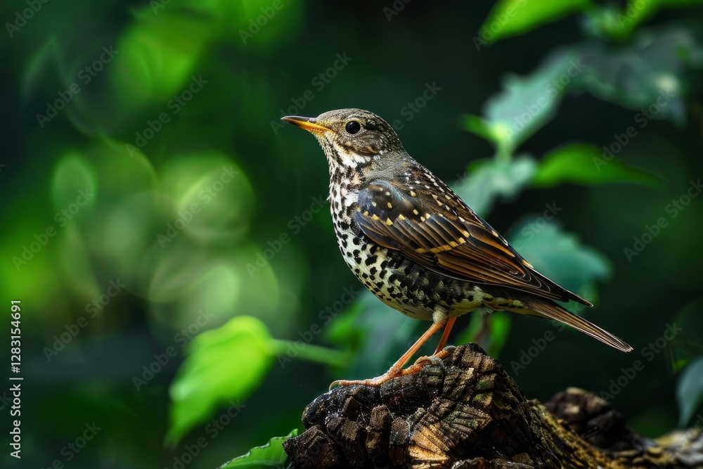 The mistle thrush (Turdus viscivorus), also spelled missel thrush, is a bird common to much of Europe, temperate Asia and North Africa The mistle thrush (Turdus viscivorus), also spelled missel thrush, is a bird common to much of Europe, temperate Asia and North Africa