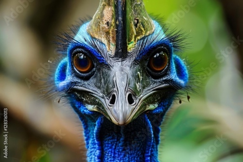 The southern cassowary (Casuarius casuarius johnsonii) is the largest fruit-eating bird in the world. photo