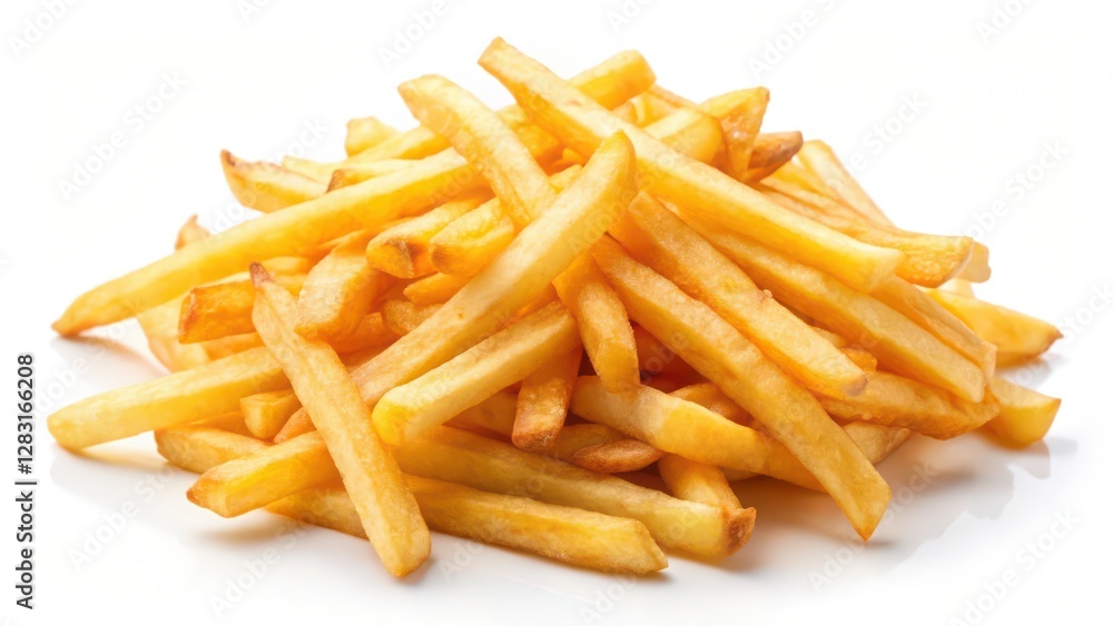 French Fries on White Background French Fries on White Background