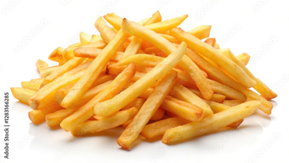Pile of French Fries on White Background Pile of French Fries on White Background