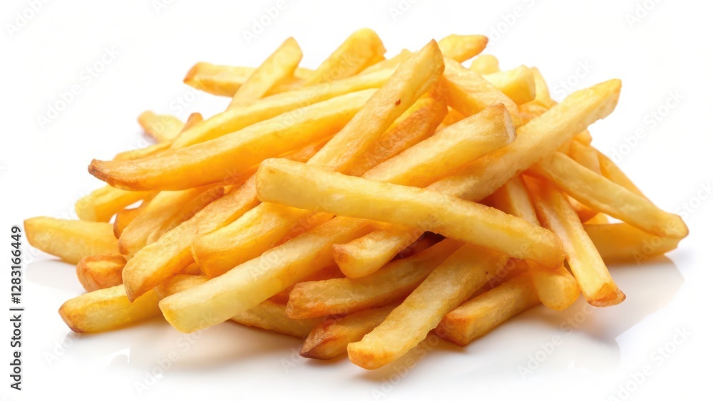 French Fries on White Background French Fries on White Background