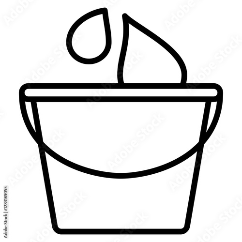 water bucket icon with outline style. Suitable for website design, logo, app and UI. Based on the size of the icon in general, so it can be reduced.