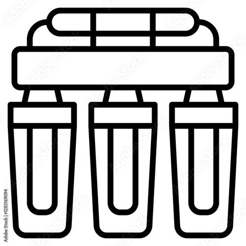 water filter icon with outline style. Suitable for website design, logo, app and UI. Based on the size of the icon in general, so it can be reduced.