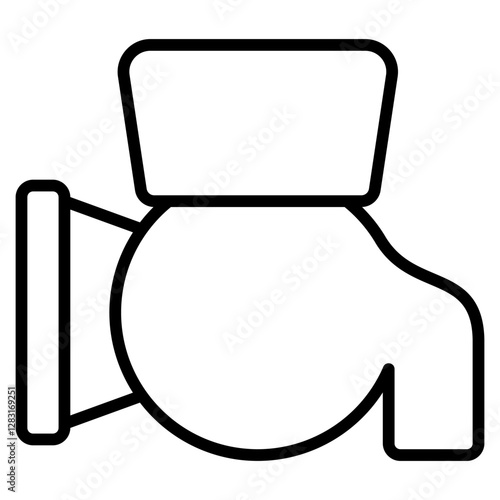 water tap icon with outline style. Suitable for website design, logo, app and UI. Based on the size of the icon in general, so it can be reduced.