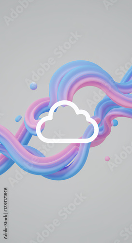 Abstract illustration Cloud Storage