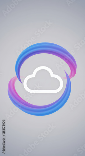 Abstract illustration Cloud Storage