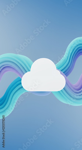 Abstract illustration Cloud Storage