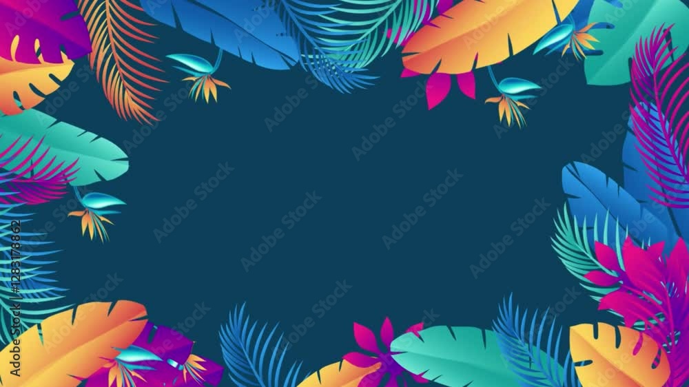 colorful feathers leaves seamless pattern background with natural line arts colorful feathers leaves seamless pattern background with natural line arts