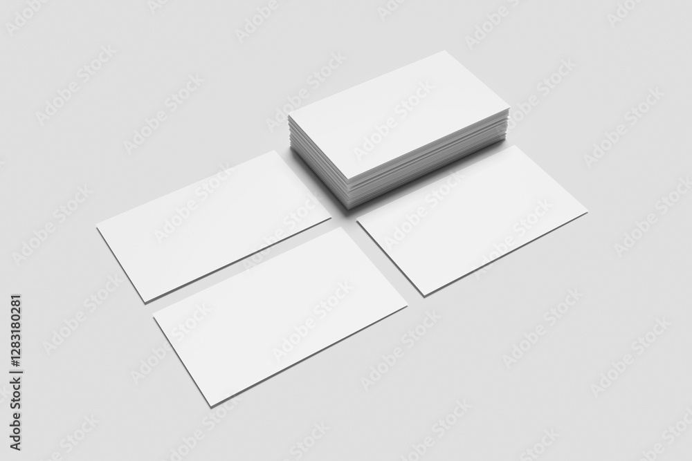 Blank business card for mockup - 3D rendering Blank business card for mockup - 3D rendering