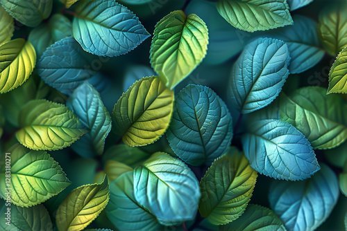 Wallpaper Mural Colorful sets of leaves and branches in a beautiful arrangement create a calm and seasonal scene Torontodigital.ca