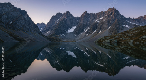 Wallpaper Mural Mountains reflected in a still lake surface Torontodigital.ca