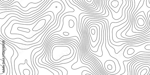 Abstract geometric map design featuring contours, topographic relief, and terrain lines for geographic and cartographic exploration background design.