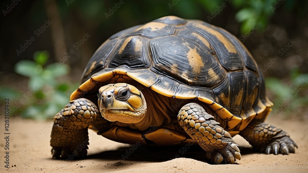 1. **Giant Tortoise on Curieuse Island in the Seychelles Forest** 1. **Giant Tortoise on Curieuse Island in the Seychelles Forest**