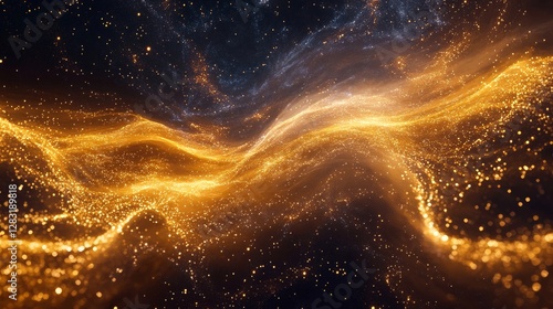 Particle Streams flowing in continuous, energetic motion, 