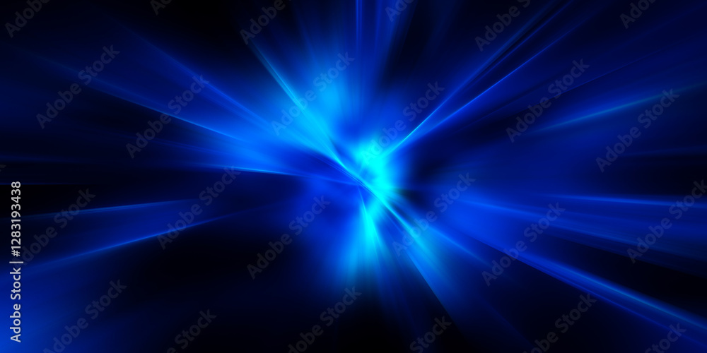 Abstract futuristic background with glowing blue light effect. High speed. Hi-tech. Abstract technology background concept
