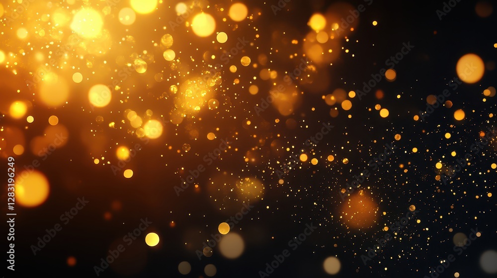 Shiny golden confetti on black isolated background. Christmas and New Year concept in festive golden color. Shiny golden confetti on black isolated background. Christmas and New Year concept in festive golden color.