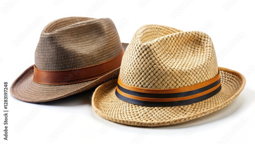 Two Hats on White Background Two Hats on White Background