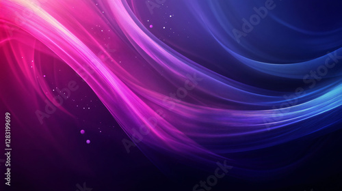 An Abstract Swirling Flow Of Colors Across Dark Background