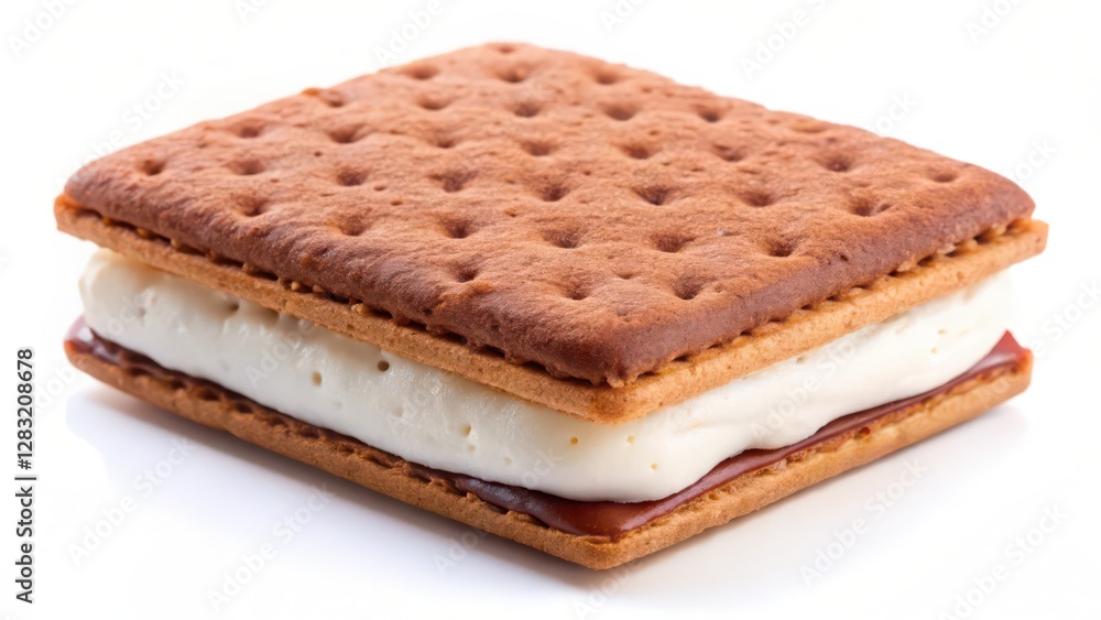 S'mores Sandwich on White Background S'mores Sandwich on White Background