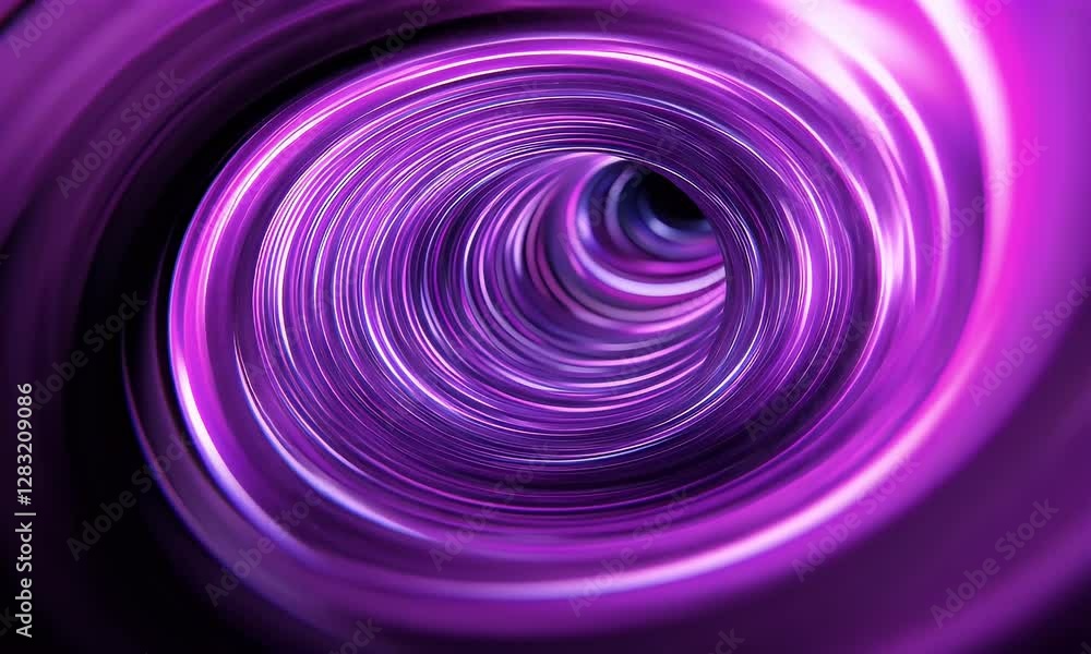 Abstract swirling purple vortex creating a mesmerizing visual effect with depth and movement Abstract swirling purple vortex creating a mesmerizing visual effect with depth and movement
