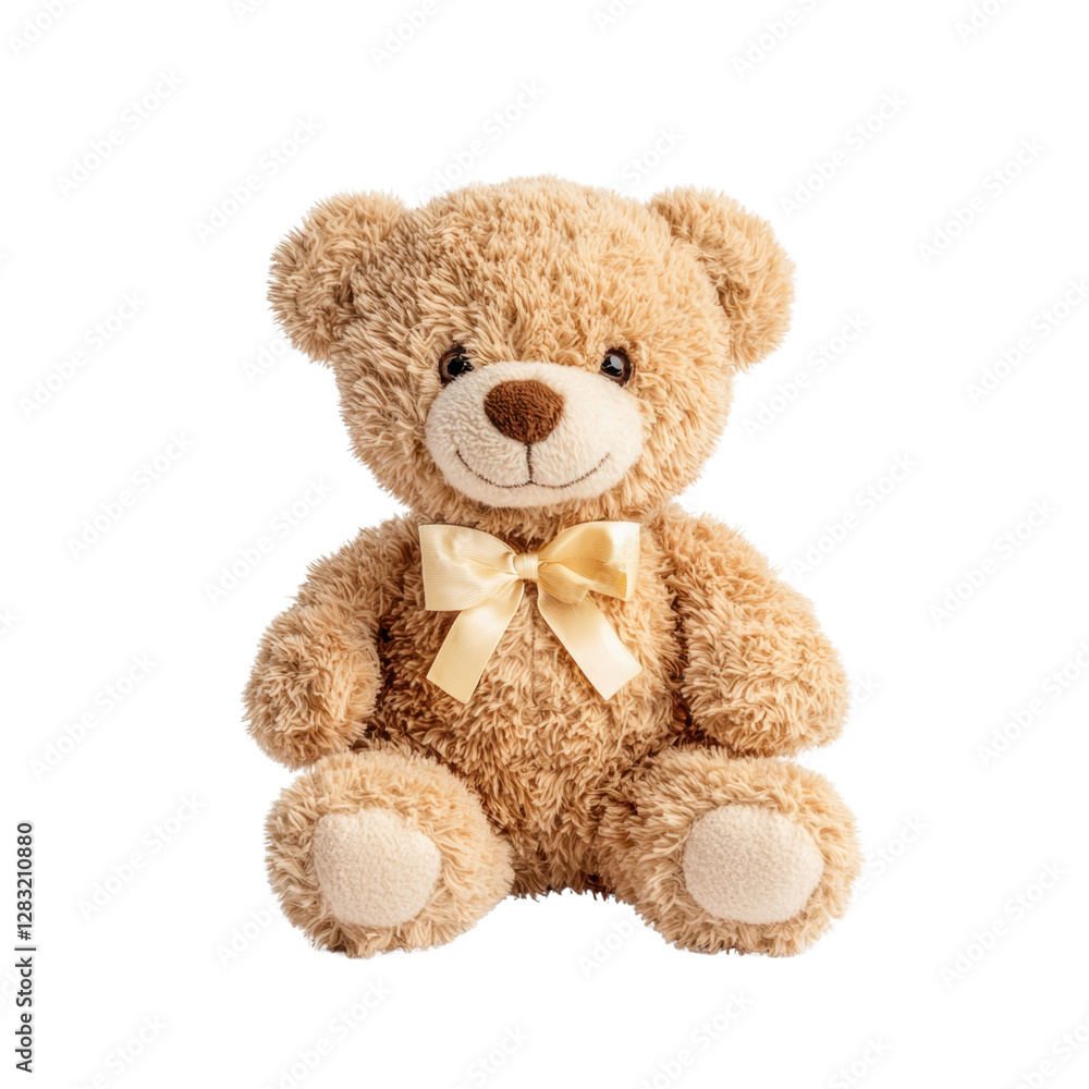 Obraz premium Cute plush teddy bear with a bow tie