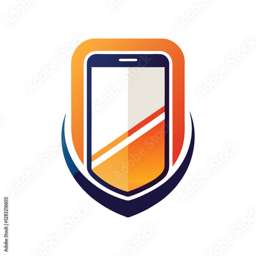 smartphone logo design concept vector art and illustration