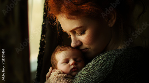 Newborn Baby & Mother: Tender Embrace
 photo