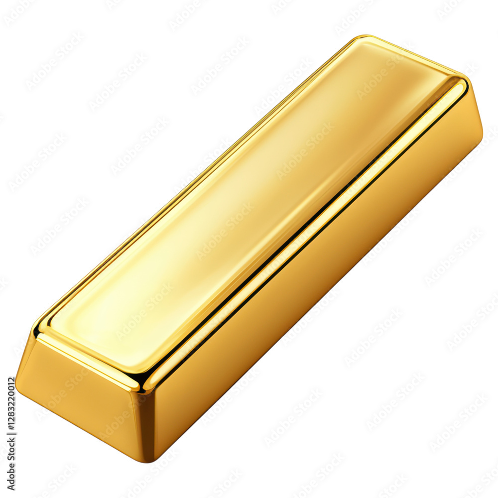 Shiny gold bar with smooth surface and ed , Casino element, isolated on transparent background Shiny gold bar with smooth surface and ed , Casino element, isolated on transparent background