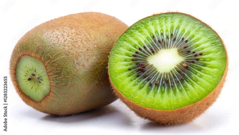 Obraz premium Kiwi Fruit on White Background