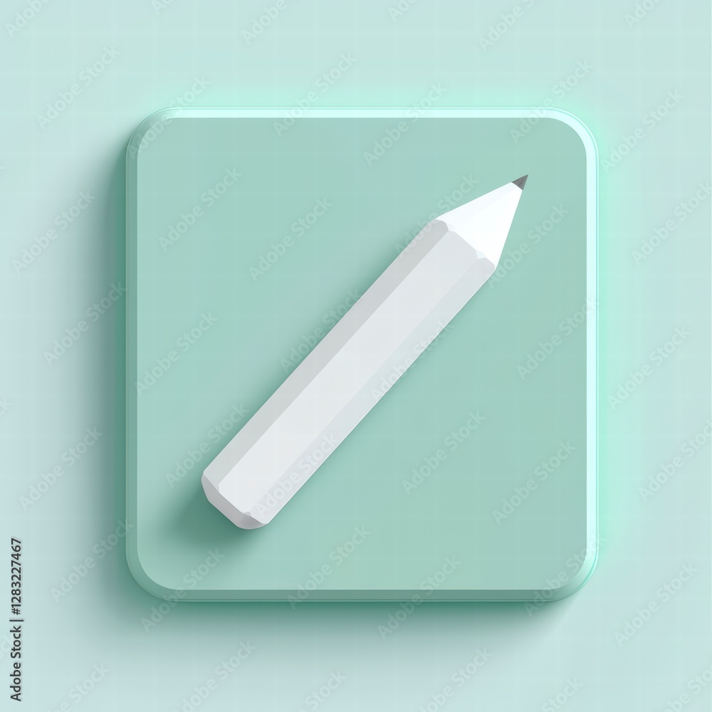 Creative Corner: A digital illustration presents a minimalist pencil on a pastel-colored square, perfectly representing the essence of creativity, design, and artistry. Creative Corner: A digital illustration presents a minimalist pencil on a pastel-colored square, perfectly representing the essence of creativity, design, and artistry.