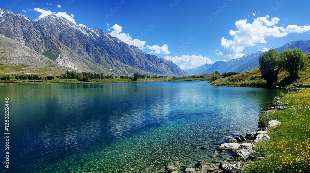 Fototapeta premium Stunning Mountain Lake Scenery