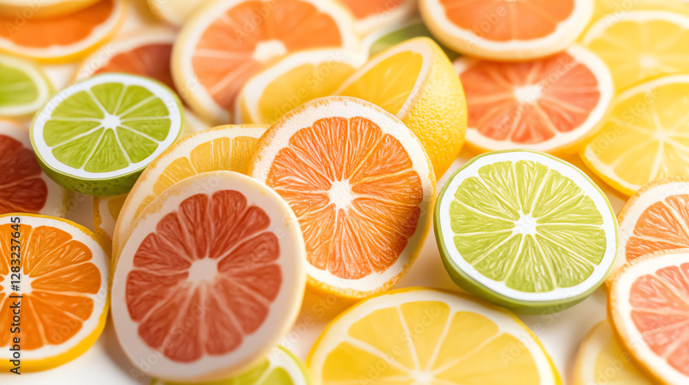A vibrant assortment of various citrus fruit slices showcasing the refreshing colors and textures. Ideal for culinary, health, and lifestyle themes, evoking freshness and zest. A vibrant assortment of various citrus fruit slices showcasing the refreshing colors and textures. Ideal for culinary, health, and lifestyle themes, evoking freshness and zest.