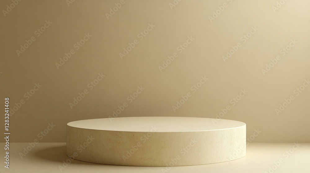 Beige Minimalist Display Podium Beige Minimalist Display Podium