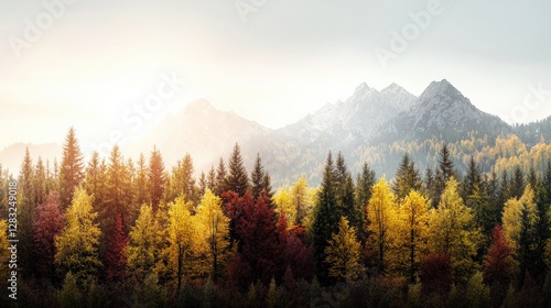 Wallpaper Mural A breathtaking seasonal nature landscape, showcasing the beauty of autumn foliage. Torontodigital.ca