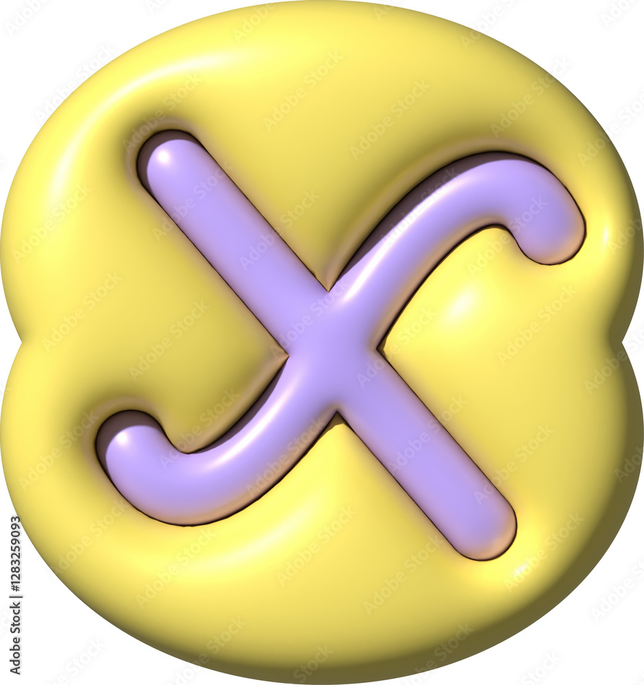 Obraz premium 3D Ransom Letter X