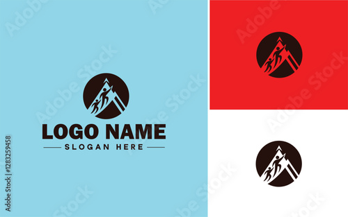 Leadership Coaching icon Executive coaching Management mentoring Leadership development flat logo sign symbol editable vector