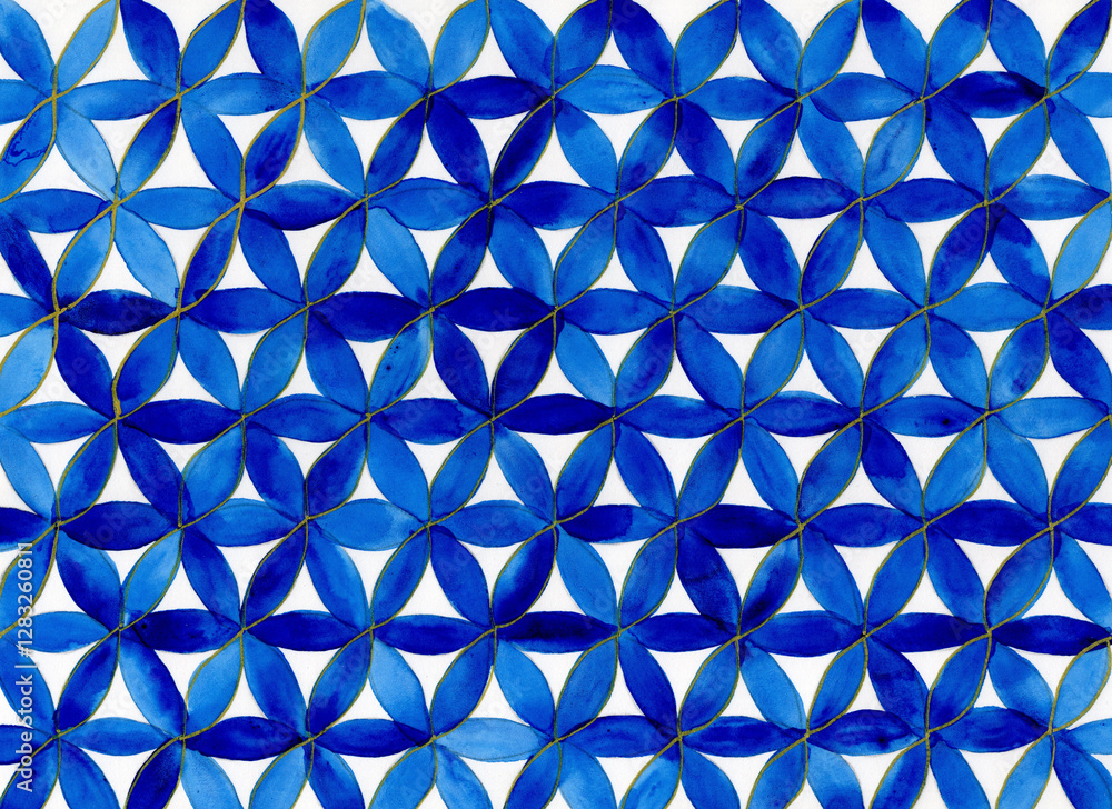 Fototapeta premium Muster Aquarell Blume des Lebens