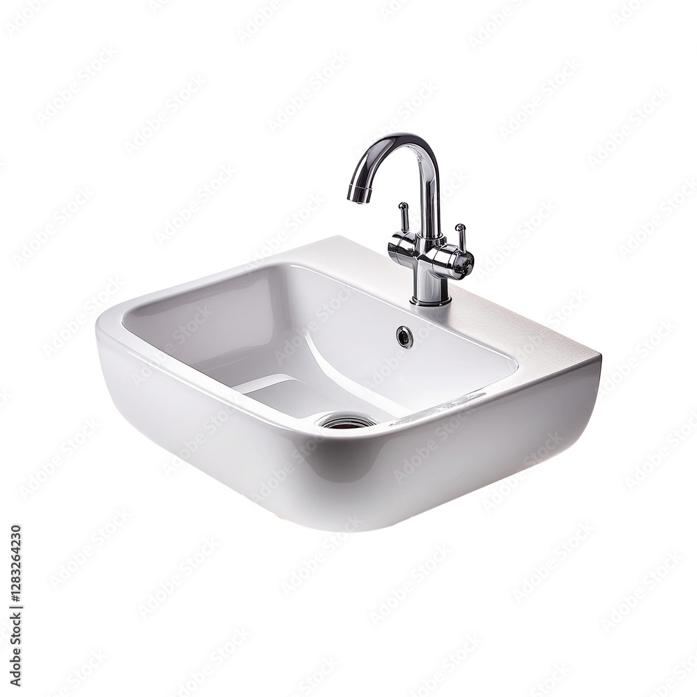 Fototapeta premium Realistic Wash basin on transparent background