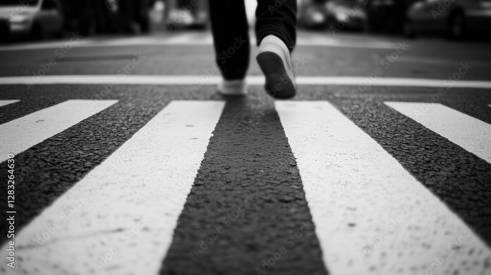 pedestrian crossing on the street pedestrian crossing on the street