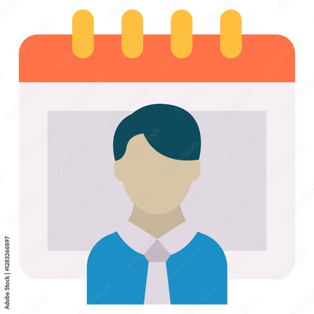 Meeting Schedule Icon Man Calendar Appointment Reminder Event Planner Symbol Meeting Schedule Icon Man Calendar Appointment Reminder Event Planner Symbol
