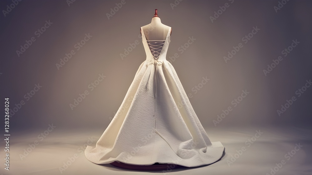 Exquisite Bride's White Maxi Frock with a Formal Long Gown Design, Perfect for Prom, Weddings, and Special Occasions, Elegantly Displayed on a Mannequin Against an Isolated White Background Showcasing Exquisite Bride's White Maxi Frock with a Formal Long Gown Design, Perfect for Prom, Weddings, and Special Occasions, Elegantly Displayed on a Mannequin Against an Isolated White Background Showcasing