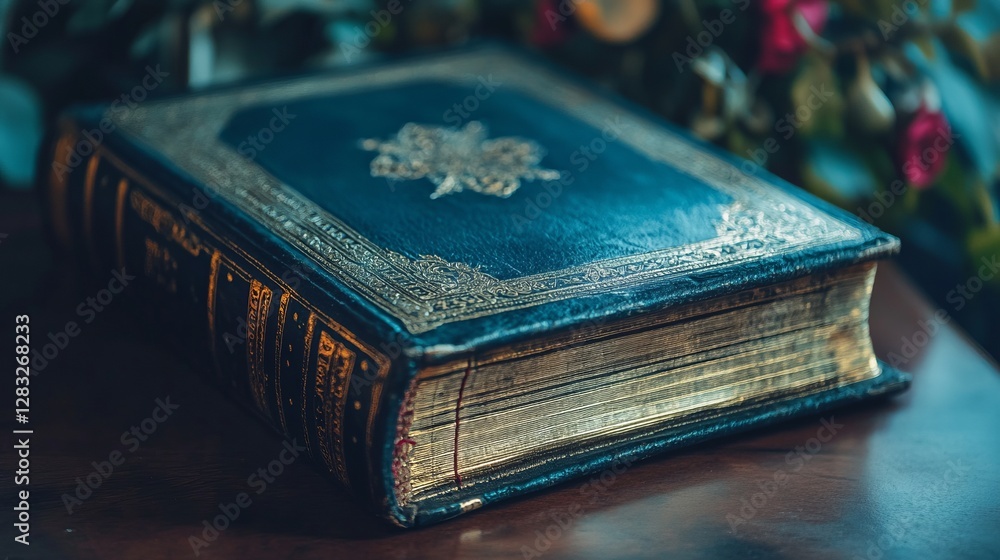 Antique Book With Intricate Golden Details. Perfect For Fantasy Or Mystery Concepts. Antique Book With Intricate Golden Details. Perfect For Fantasy Or Mystery Concepts.