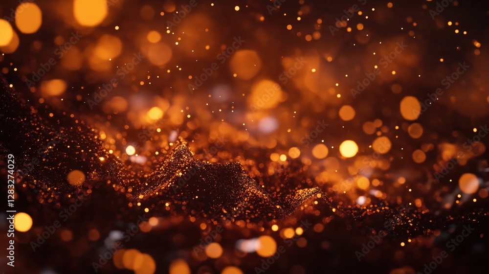 Fiery orange particles creating a vibrant, glowing background. Fiery orange particles creating a vibrant, glowing background.