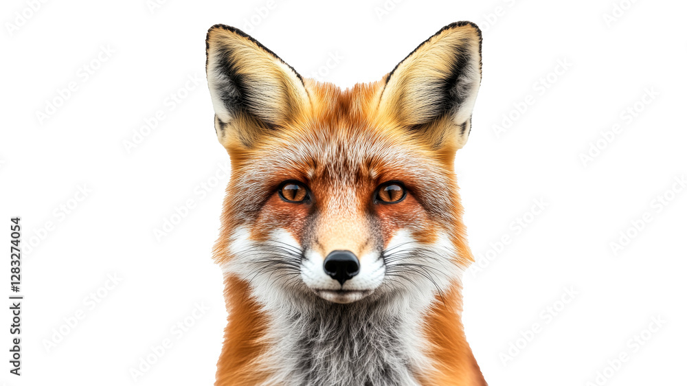 Portrait of a red fox with striking features Portrait of a red fox with striking features