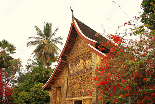 Beautiful Wat Xieng Thong in Luang Prabang, Laos photo