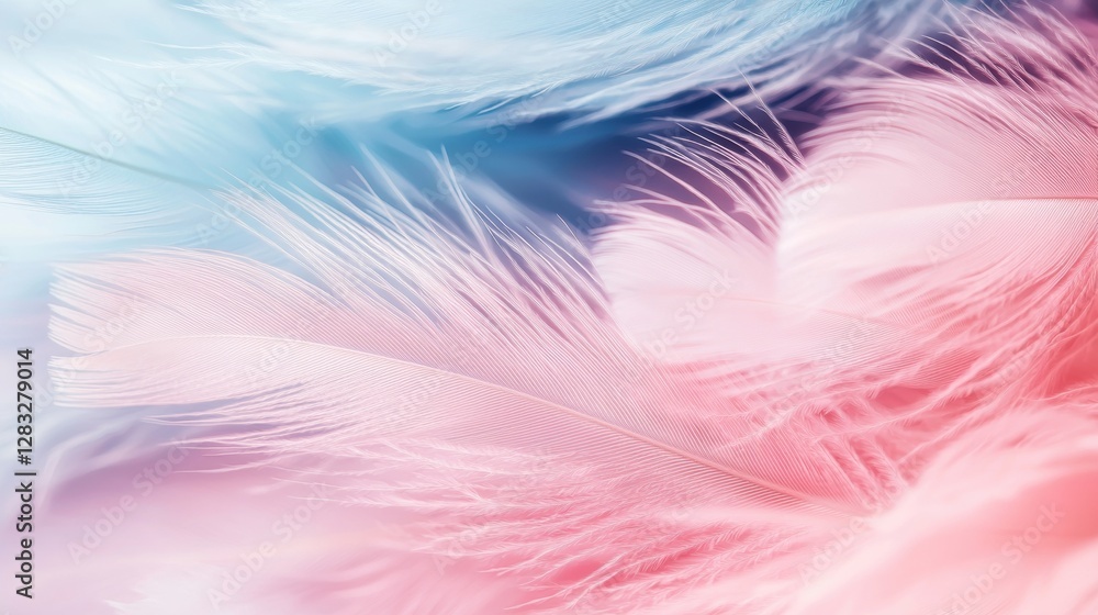 Obraz premium Soft pastel feathers creating a dreamy background