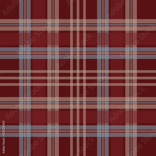 Classic red and gray tartan pattern with overlapping lines and soft color blends. Ideal for fabric printing, home decor, and digital backgrounds.