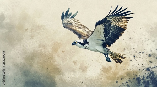 Osprey Bird Painting Watercolor