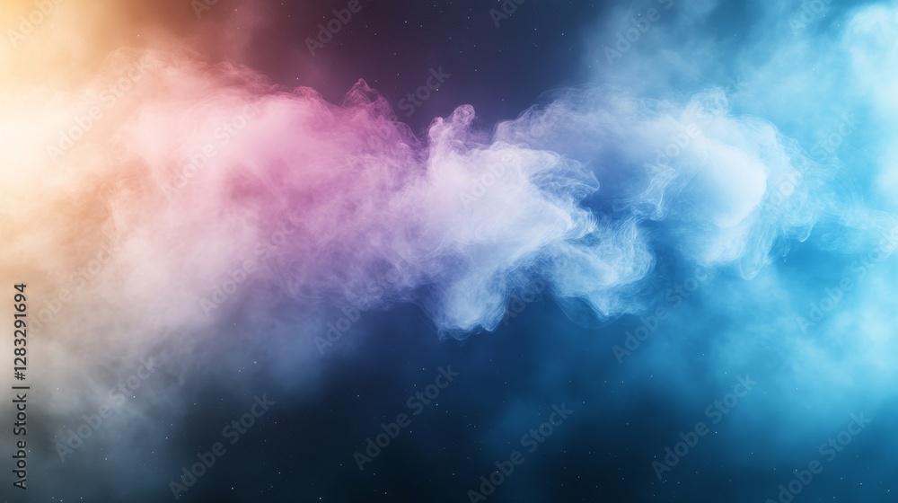 Colorful Smoky Abstract Background with Soft Blending Effects Colorful Smoky Abstract Background with Soft Blending Effects